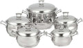 Silver Star Platinum Handle (Bombay) 10 Piece Cookware Set
