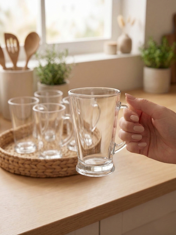 Crystal Handle Tea Mug