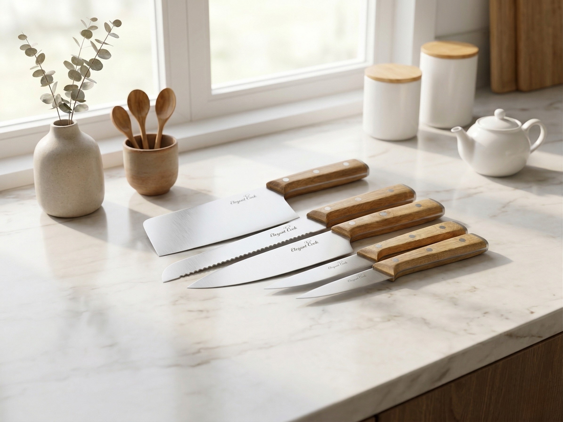 WoodCore Knife Block Set