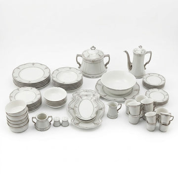 62-Pieces Majestic Bloom Dinnerware