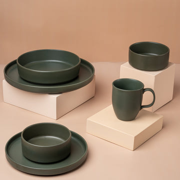 Olive Elegance Matte Dinner Set