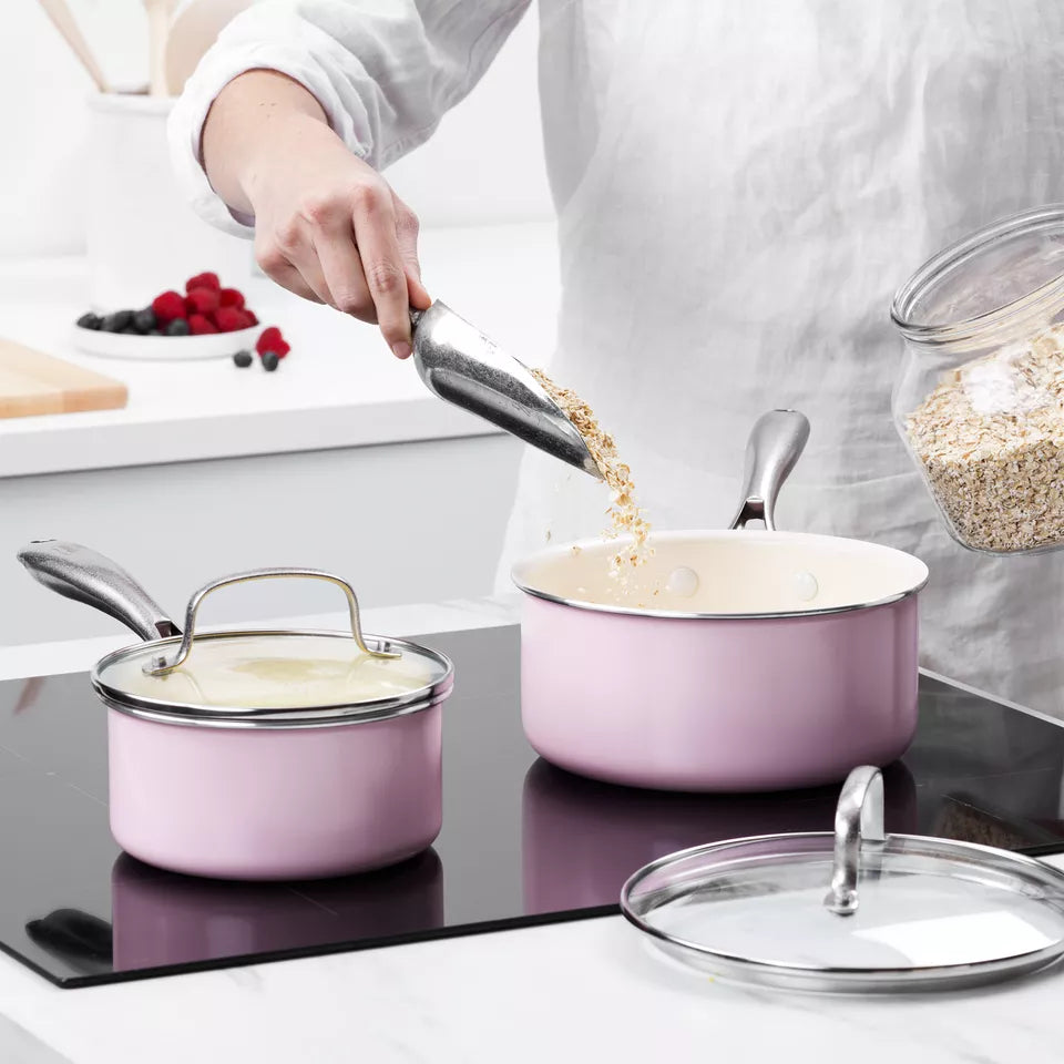 GreenLife Cookware & Utensils Set 12 PC Ceramic Non-Stick PFAS