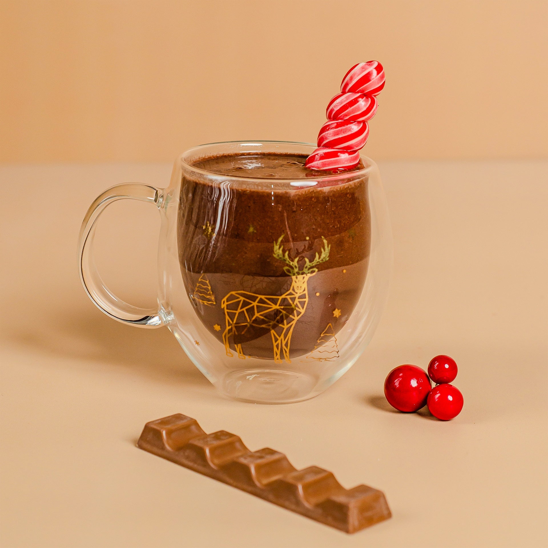 Christmas Double Glazed Tea Cup