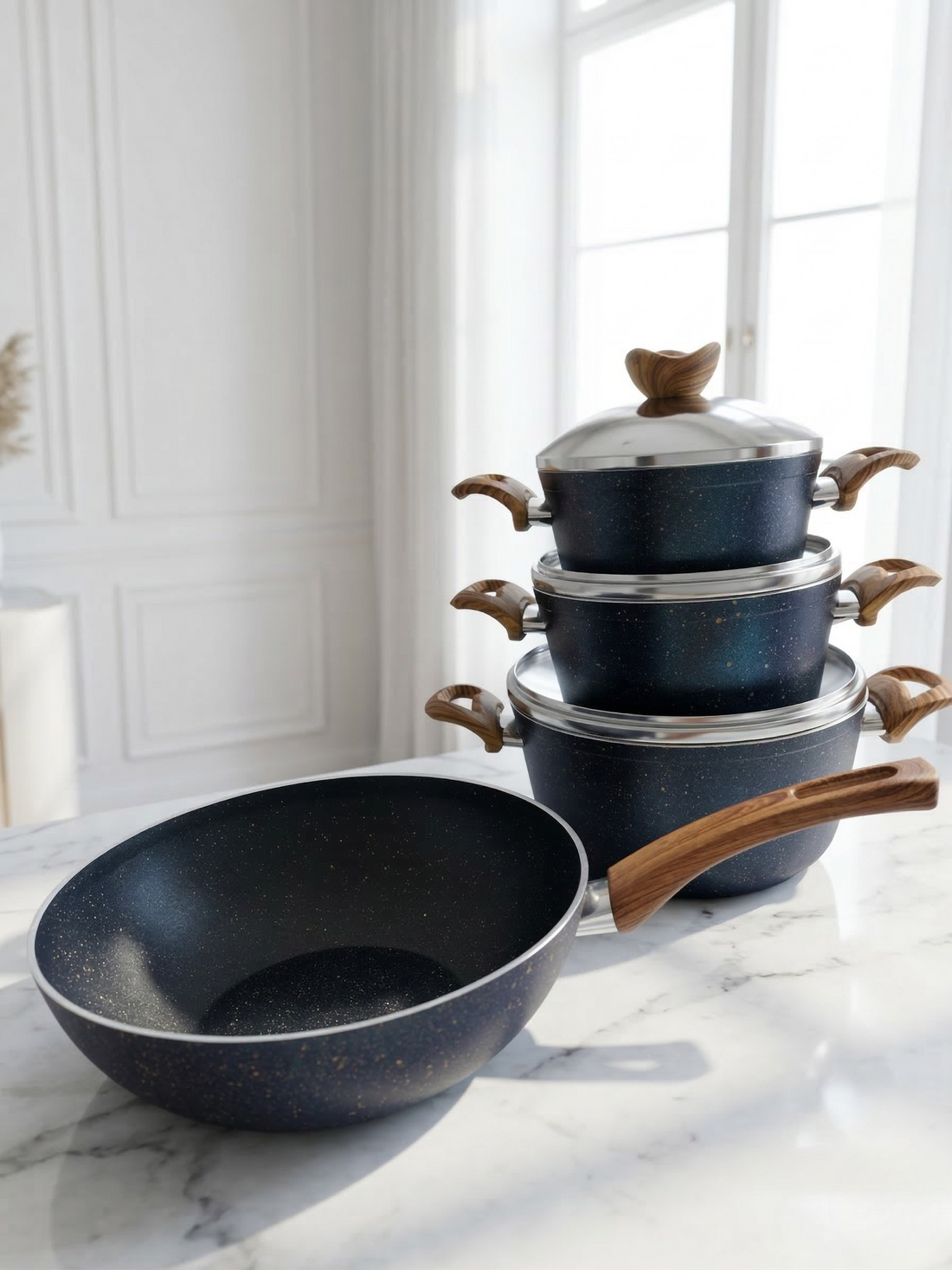 Terynova Power Granite 7-Piece Cookware Set