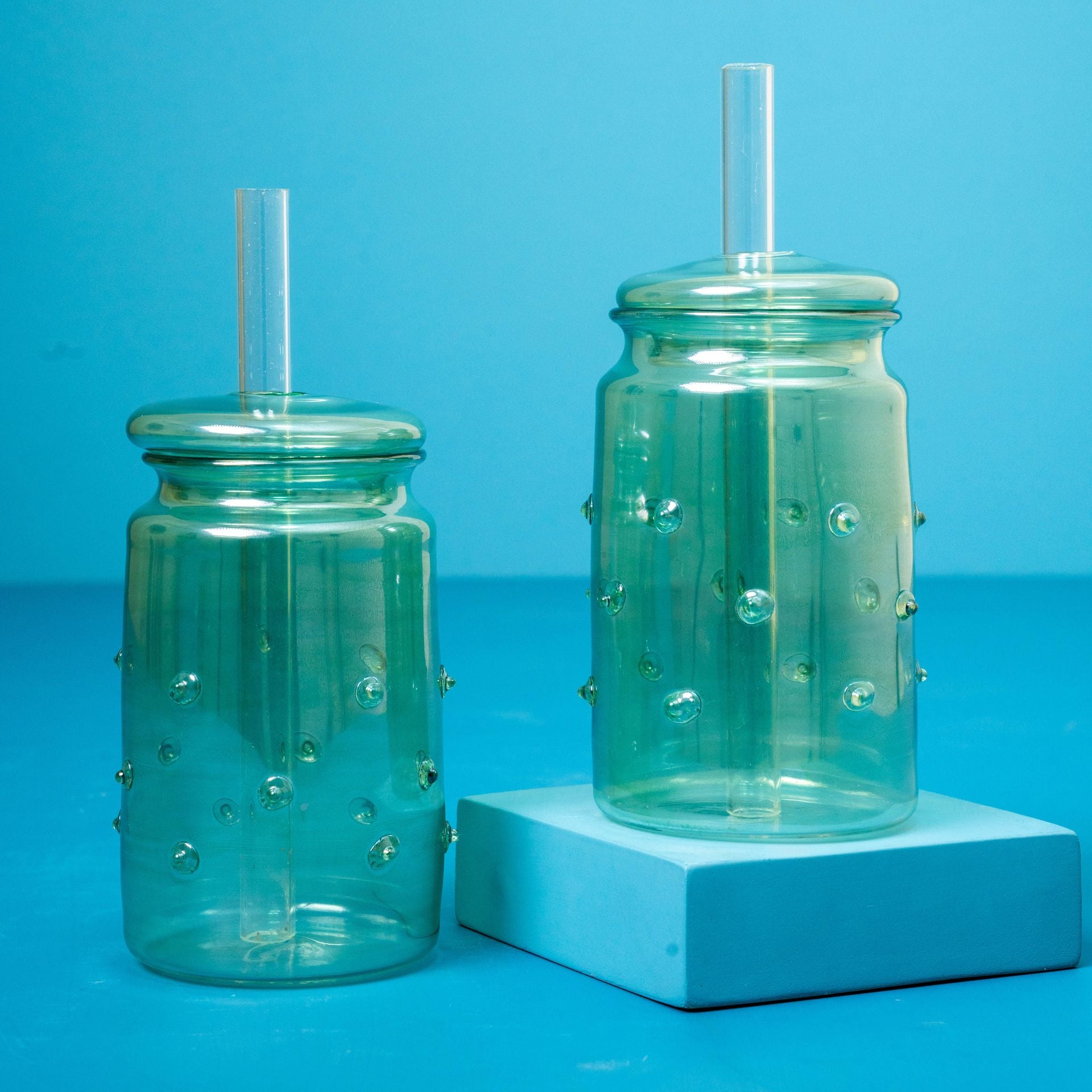 Bubble Textured Glass Cup