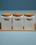 Essentials Porcelain Canister 3 pcs Set