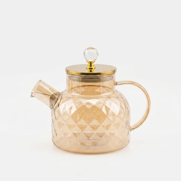 1L Elegant Glass Tea Pot