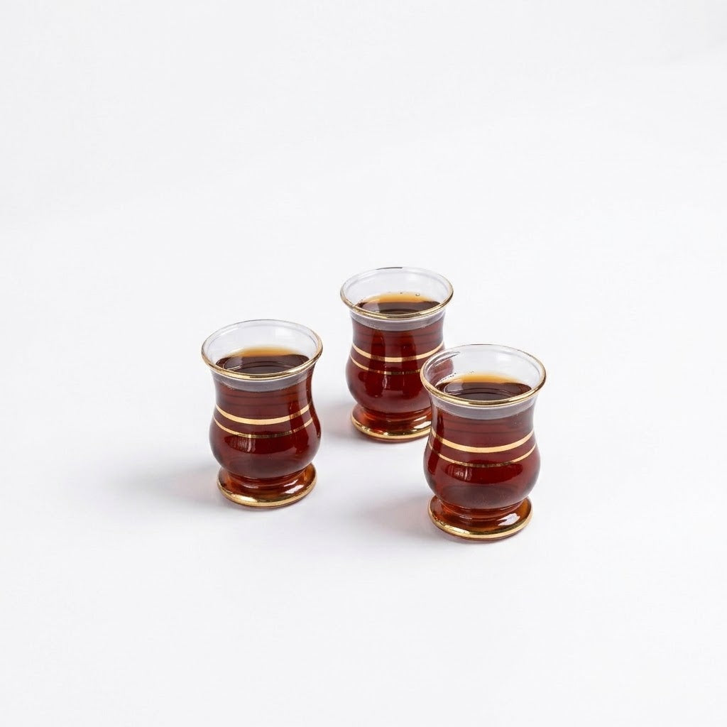 Golden Glass Coffee Cup