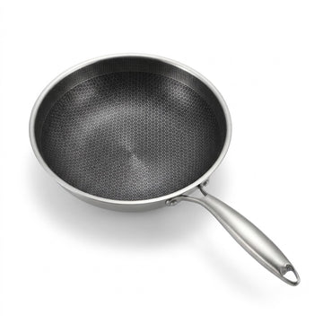 مقلاة ووك استانلس ستيل مع Tefal Core مقاس 30 سم