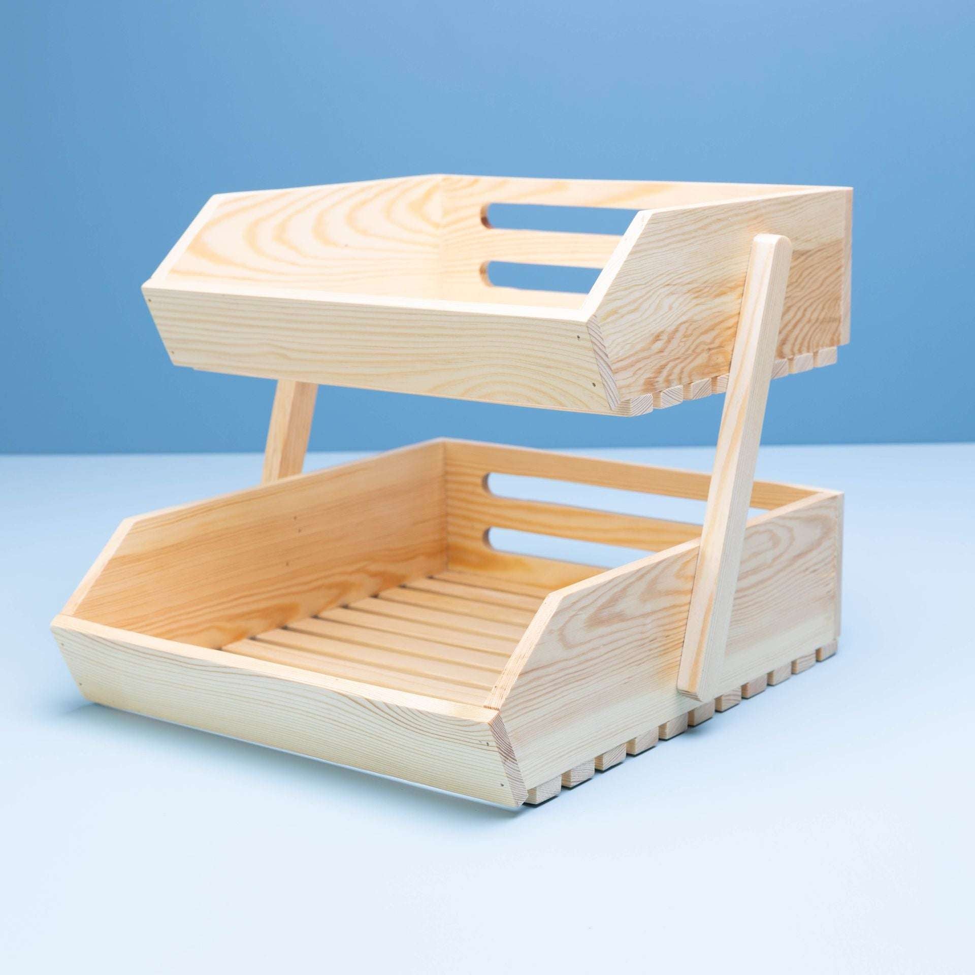 Rustic Pine Tier Organizer