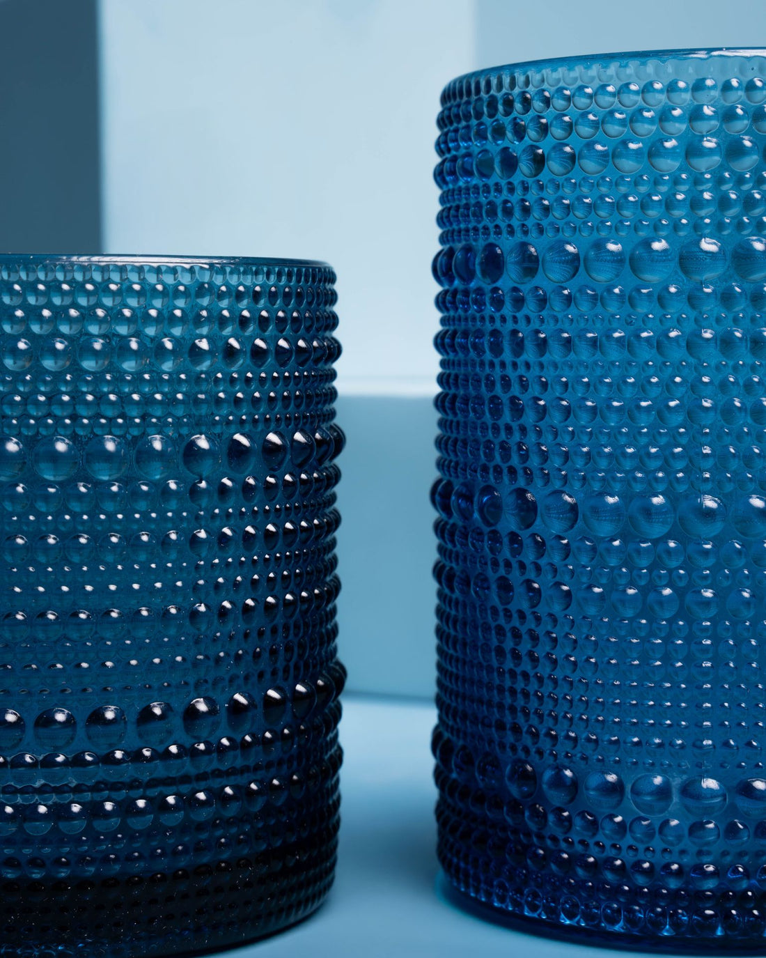 Dotline Glass Cup - Blue