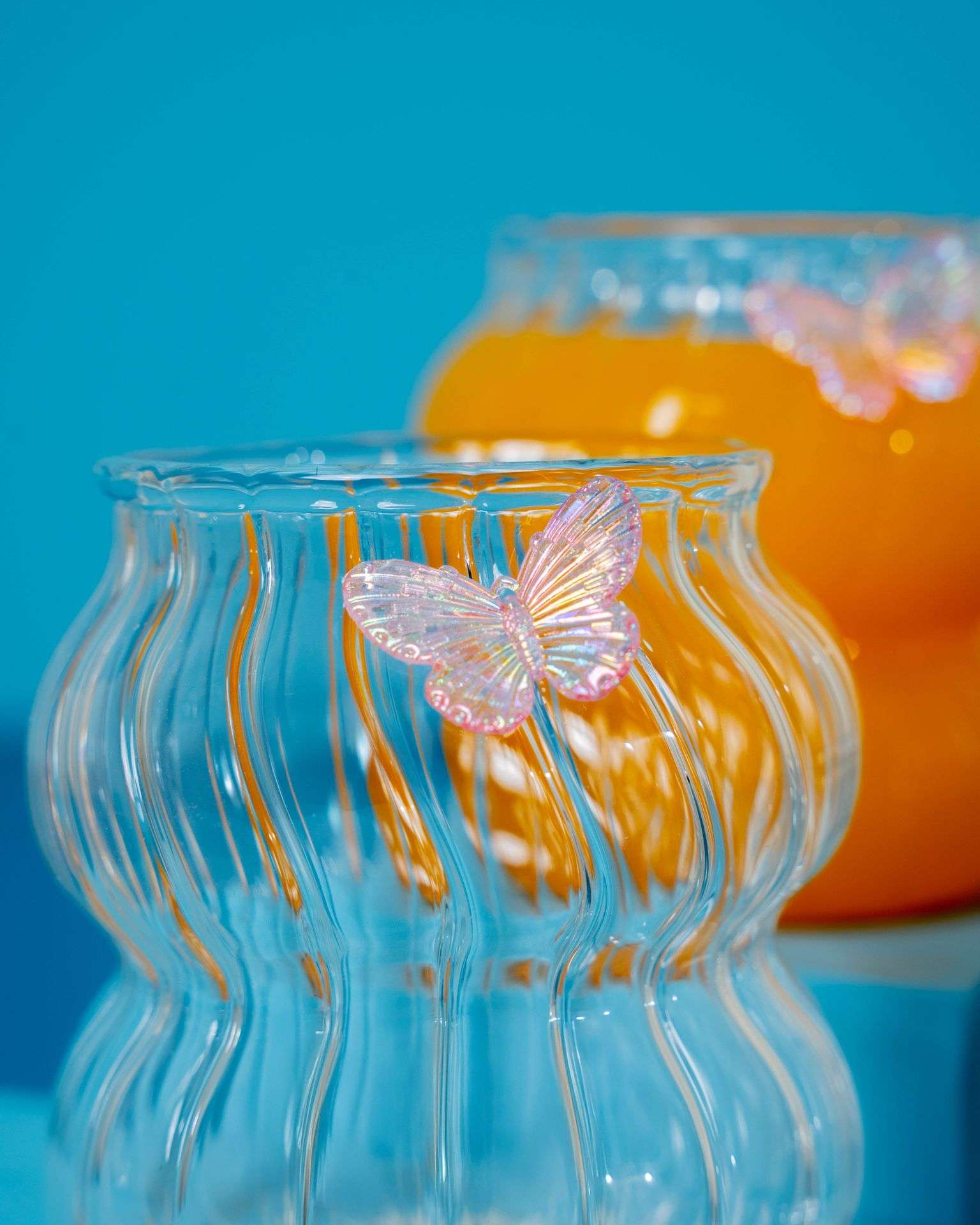 Butterfly Glass Cup