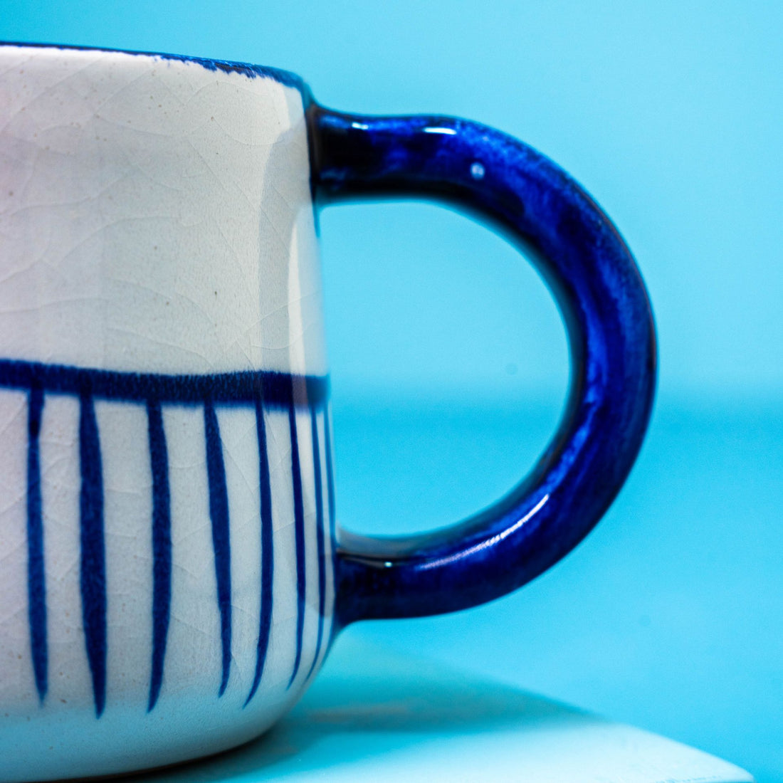 Sea Stripes Pottery Mug