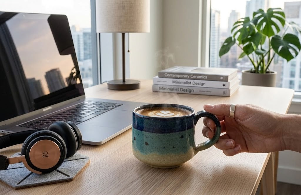 Blue Club Pottery Mug