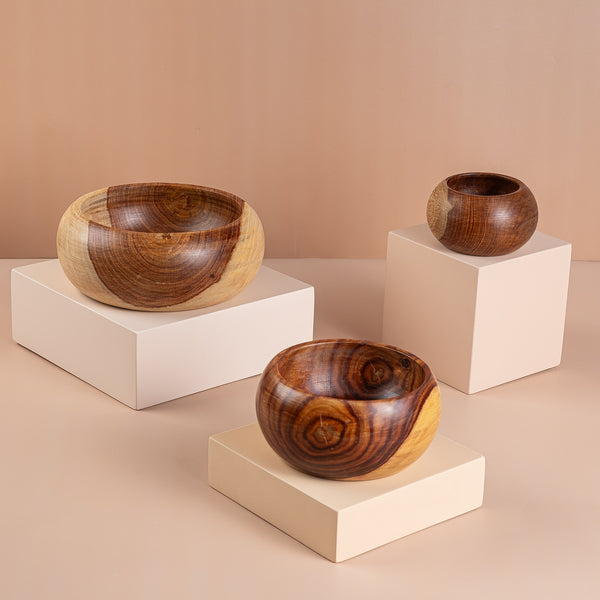 Nambe wooden bowls