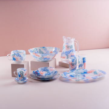 Blue ArcoPyrex 52-Piece Dinner Set