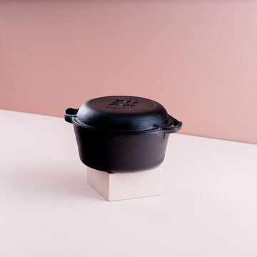 2-in-1 Cast Iron Double Dutch Oven