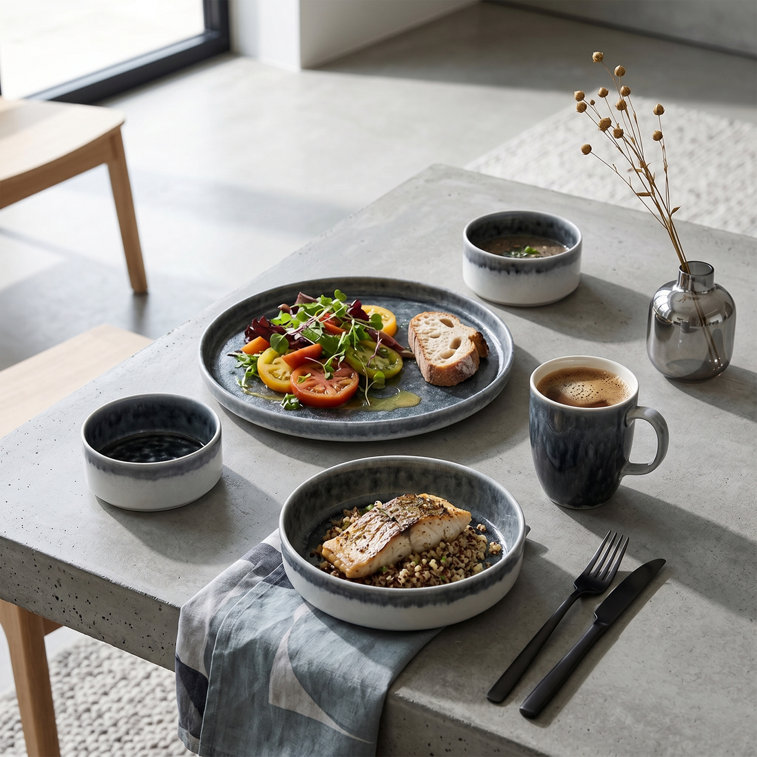 Aqua Mist Dinner Set