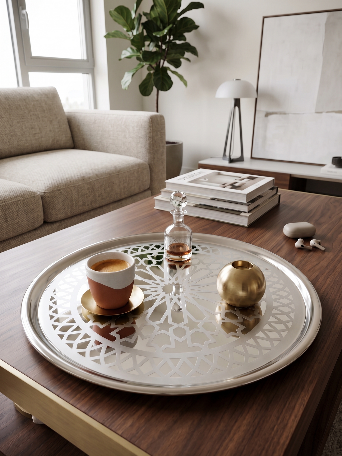 Arabesque Serving Tray - Rose Gold