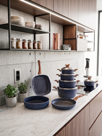 11-Pieces Terynova Granite Cookware Set