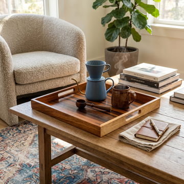 Square Wooden Serving Tray