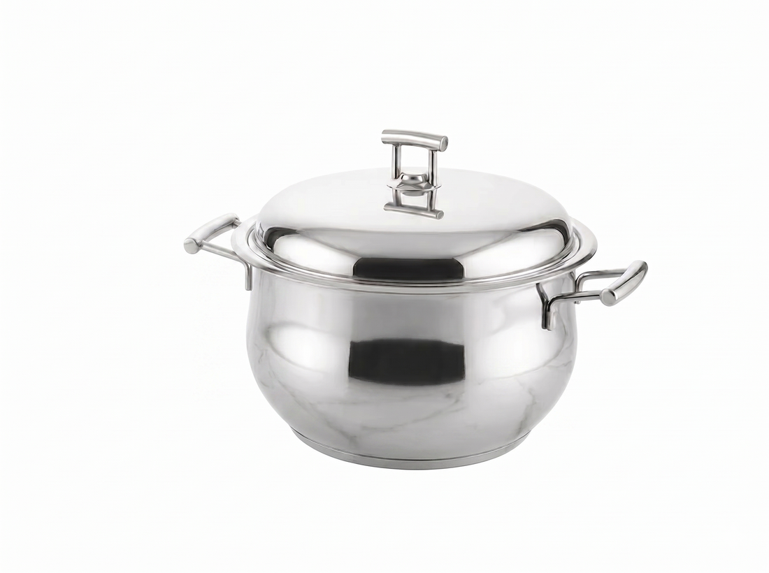 Silver Star Bombé Pot – Platinum Handle