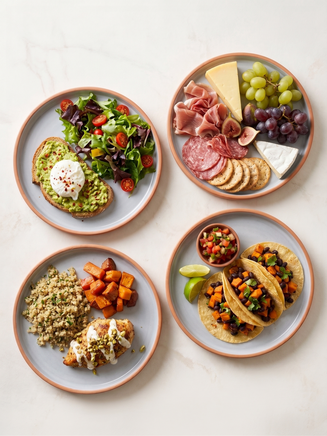 4-Pieces Olivia Dinner Plates 27 Cm