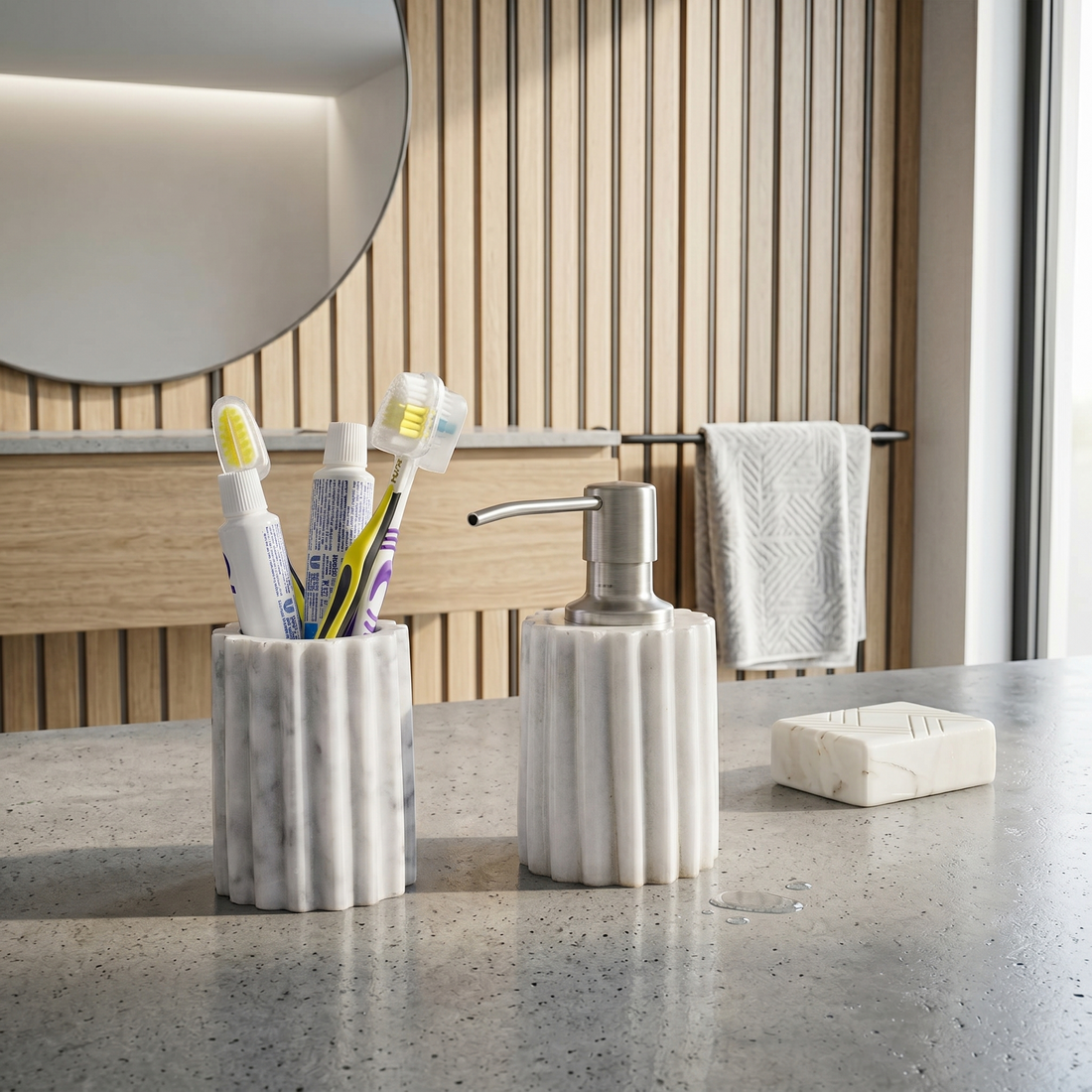 Stone Spa Bathroom Accessories Set