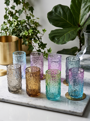 8-Pieces Cobalt Glass Set