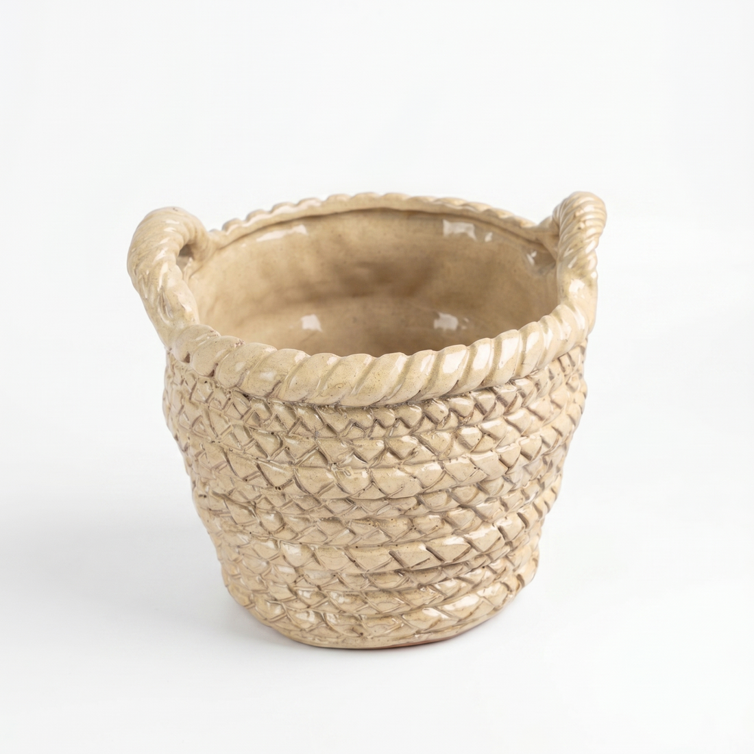 Weaved Basket Plant Pot