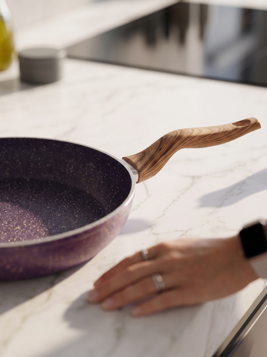 Terynova Granite Frying Pan – Maroon