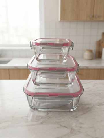 3-Pieces Fluid Square Bowls Set