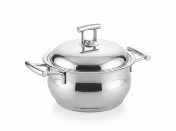 Silver Star Bombé Pot – Platinum Handle