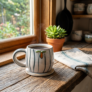 Green Orchard Stripe Mug
