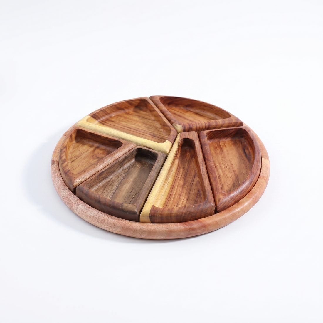 Round Nuts Wooden Platter