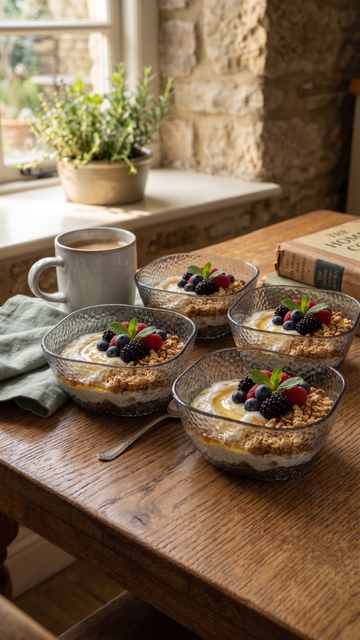 4- Pieces Fern Glass Bowls