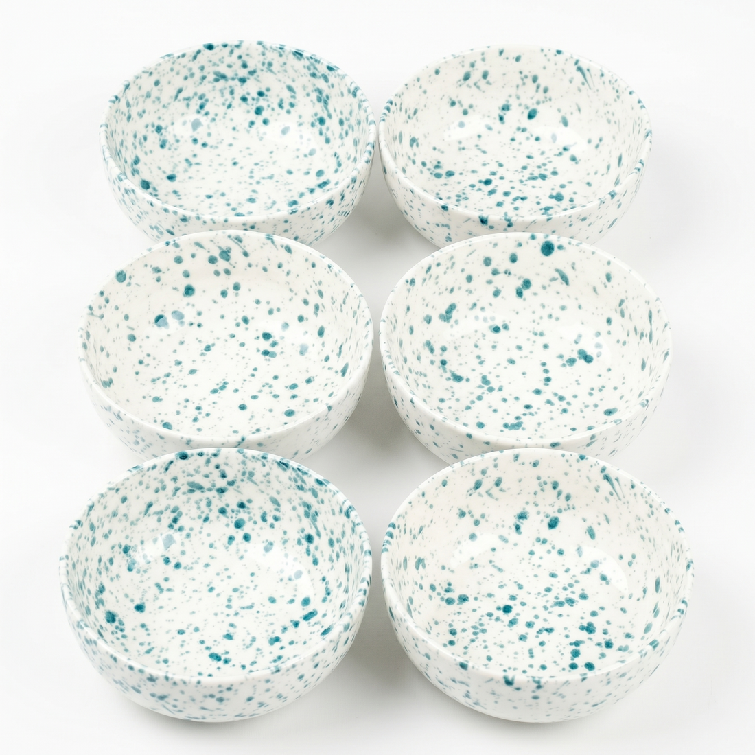 Green Dotted Porcelain Bowl