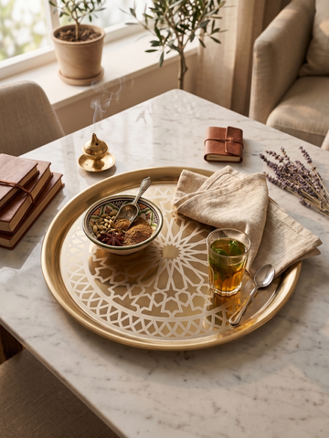 Arabesque Serving Tray - Rose Gold