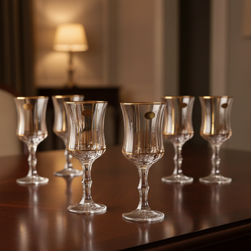 Golden Polygon Gleam Glass Set