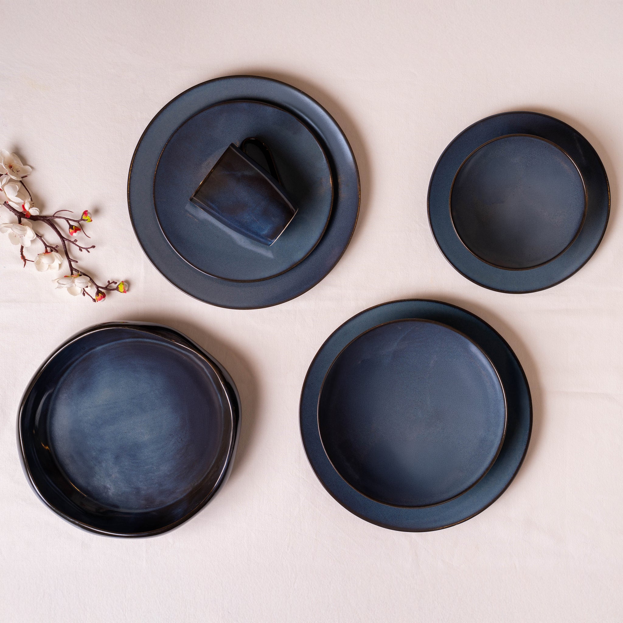 مجموعة بورسلين إيمرالد بلو