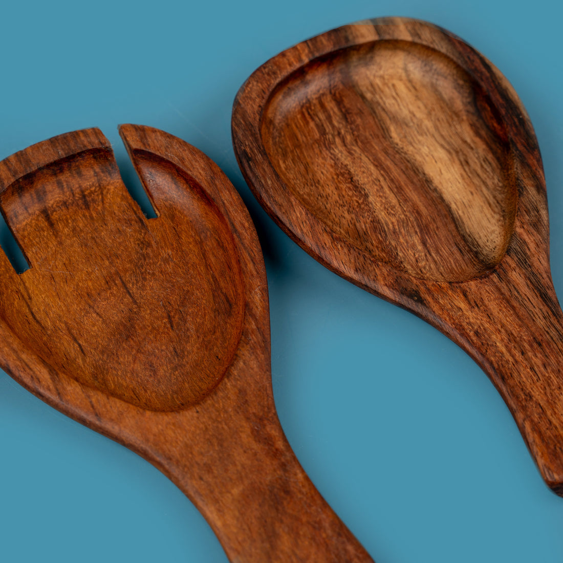 Carved Wooden Ladles – 2 Pcs
