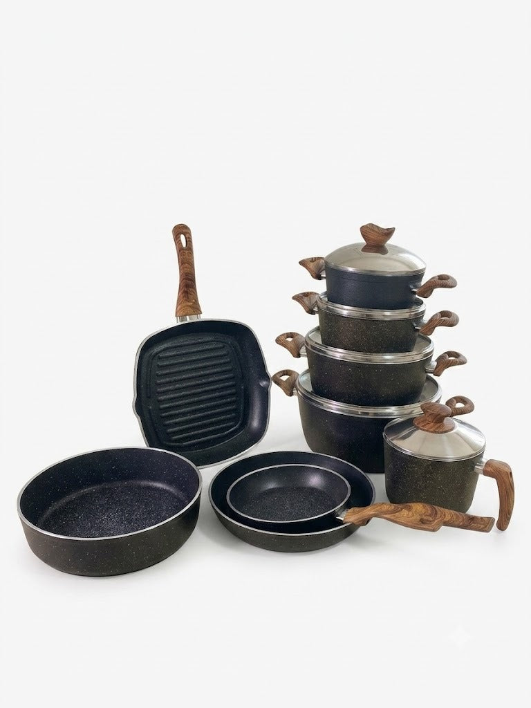 14-Pieces Terynova Granite Cookware Set