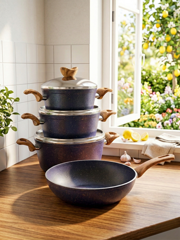 Terynova Granite 7-Piece Cookware Set