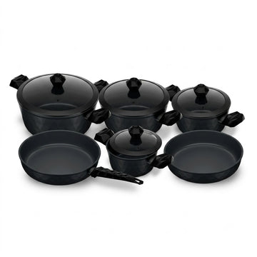 10 Pieces Set Bio Granite Diamond Stone Black — HomePro Egypt (view 1)