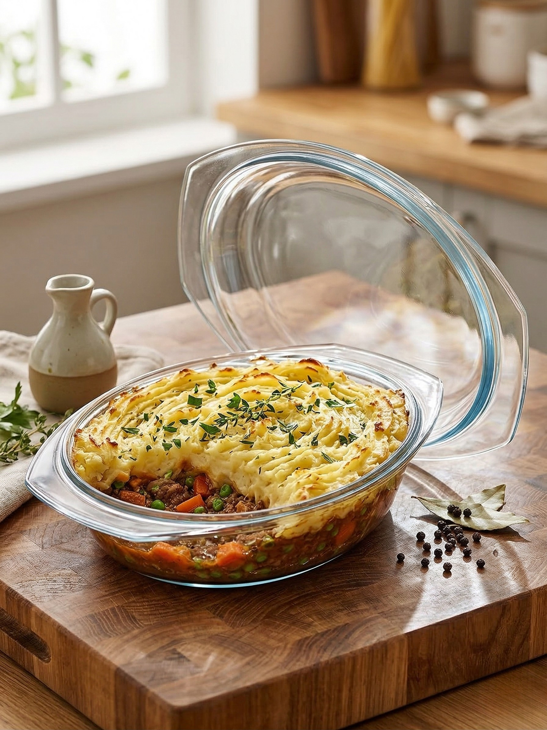 Covered Pyrex Casserole