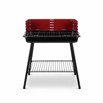 Rectangular Charcoal Grill with Wind Shield