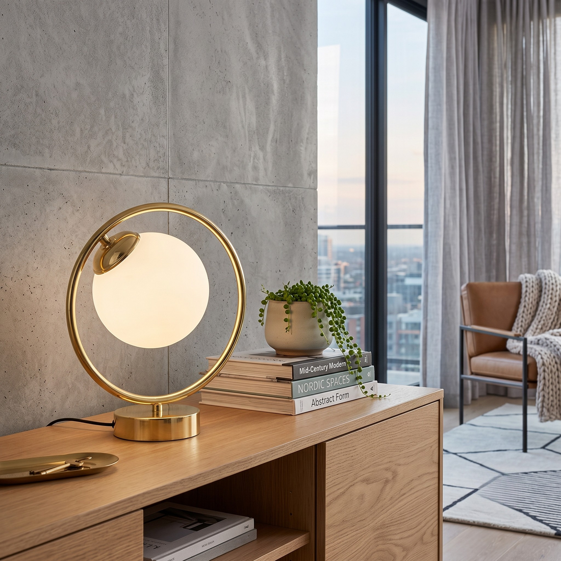 Golden Eclipse Lamp — HomePro Egypt (view 1)