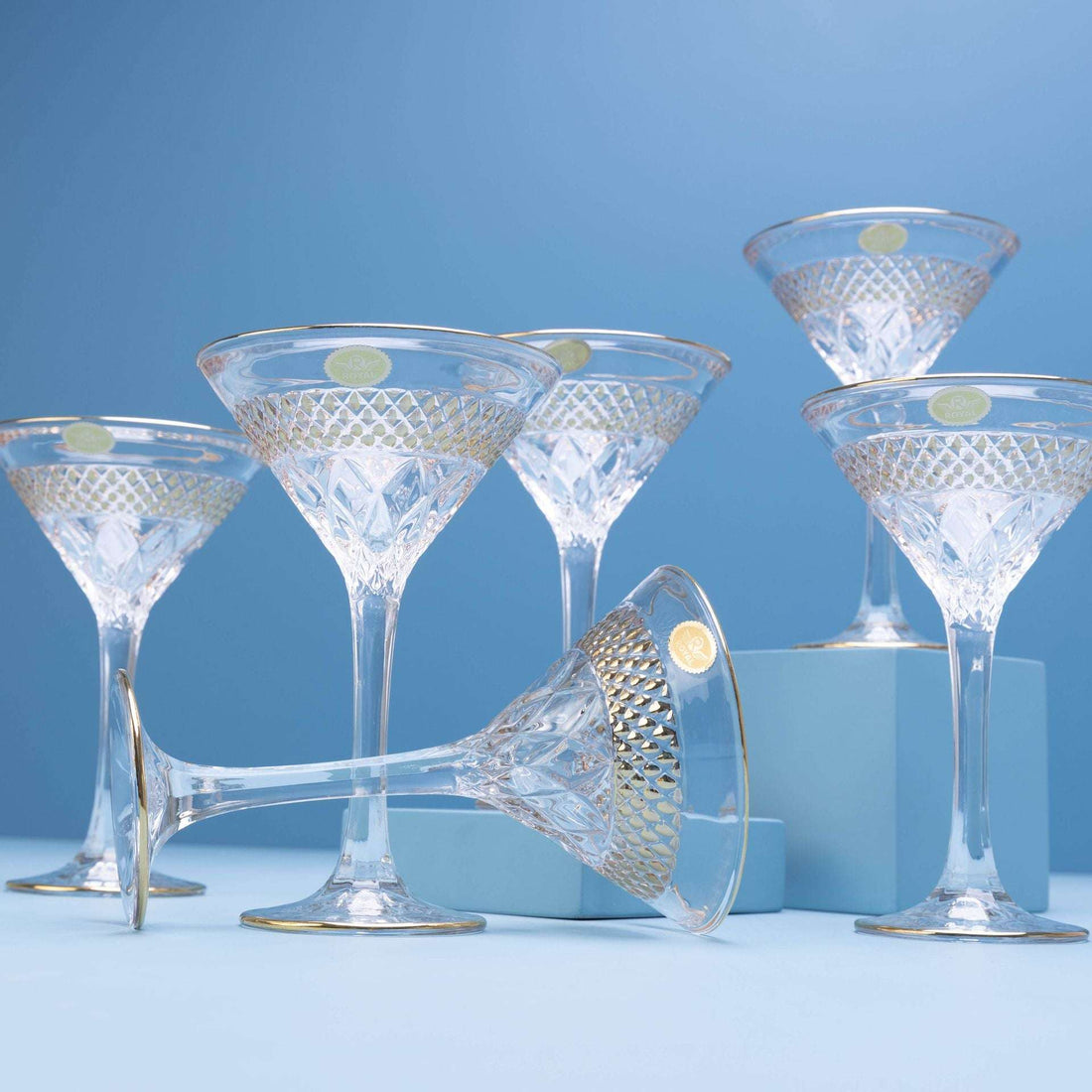 Golden Martini Glass Set