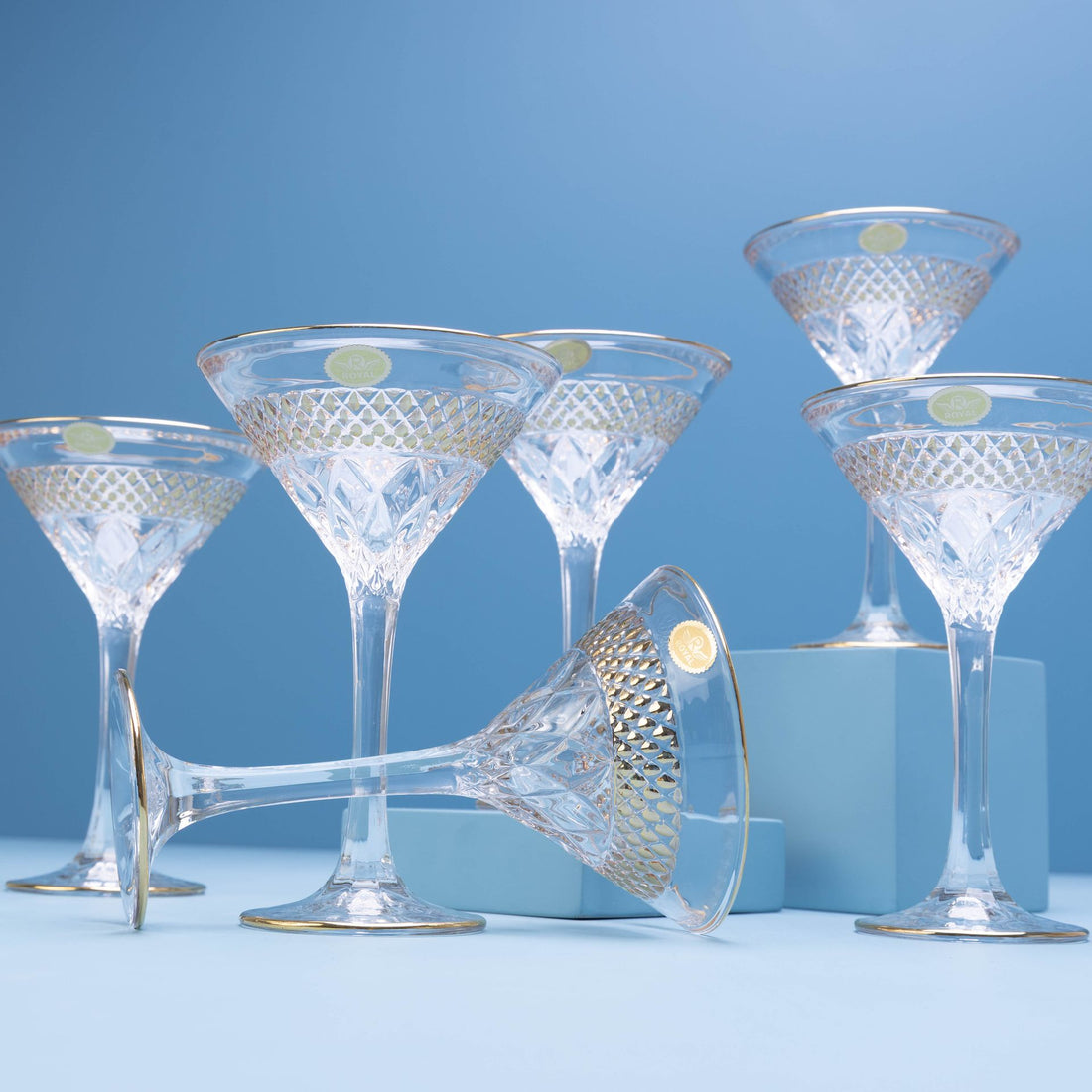 Golden Martini Glass Set