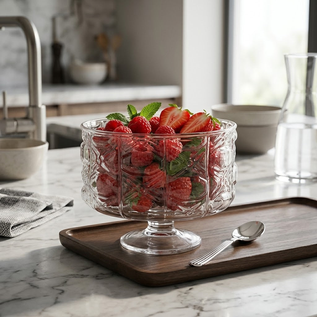 Luxury Glass Fruit Bowl